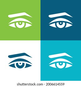 Aspecto Plano cuatro colores conjunto mínimo de iconos