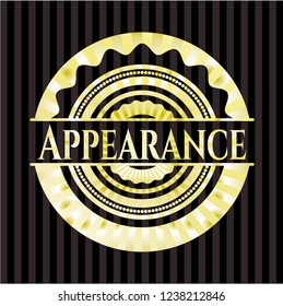 Appearance golden emblem or badge