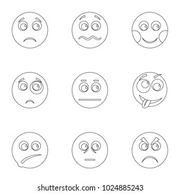Appearance icons set. Outline set of 9 appearance vector icons for web isolated on white background