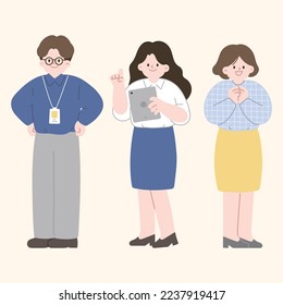 the appearance of office workers
