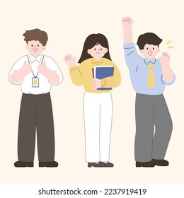 the appearance of office workers