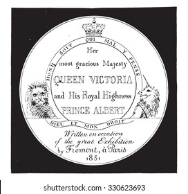 Appearance as seen in the field of the microscope, the outer circle being only the 30th of an inch in diameter, vintage engraved illustration.
