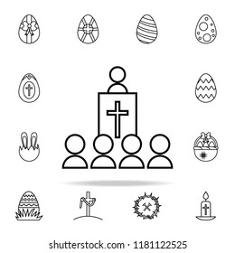 appearance of a shepherd icon. Easter icons universal set for web and mobile on white background