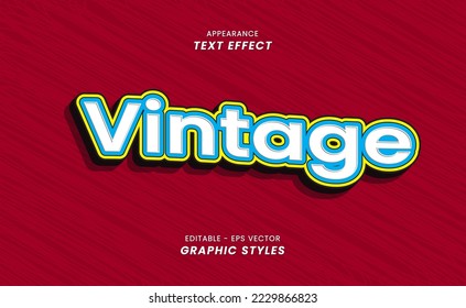 Appearance Text Effects - With Editable Vintage Words.