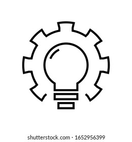 Appearing idea line icon, concept sign, outline vector illustration, linear symbol.
