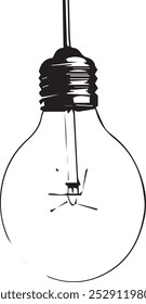 It appears to be a traditional incandescent bulb with a visible filament possibly representing ideas creativity or innovation.