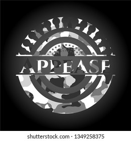 Appease grey camo emblem