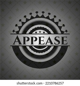 Apaciguar emblema oscuro realista. Ilustración vectorial. Detallado. 