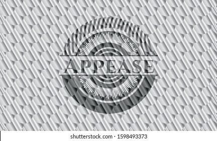 Appease silver badge. Scales pattern. Vector Illustration. Detailed.