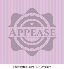 Appease vintage pink emblem. Vector Illustration. Detailed.
