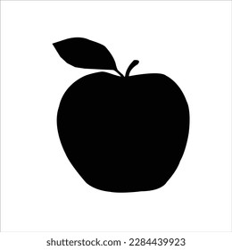 a appel frut black silhouette. Vector illustration