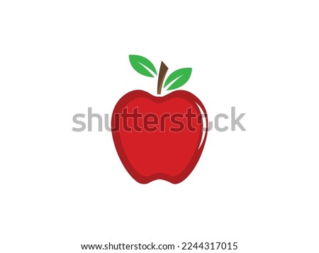 Appel illustration, Vector Design. an art that is very suitable to be applied any where . Red apple with fresh taste .  Appel Illustration Design, Its Good For Logo, Children's Food Etc. Stock photo © 