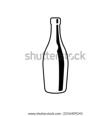 Appel Vinegar bottle icon logo vector