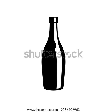 Appel Vinegar bottle icon logo vector