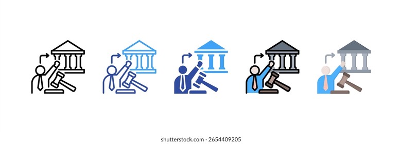 Appellate Justice Multi Style Icon Set