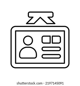 Appellation, Sobriquet, Title Line Icon. Outline Vector.