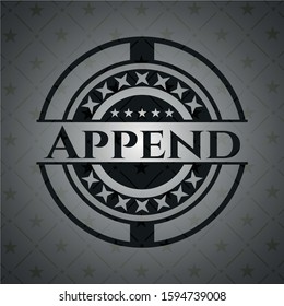 Append dark emblem. Retro. Vector Illustration. Detailed.