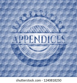 Appendices blue polygonal badge.