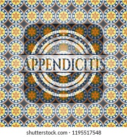 Appendicitis arabesque style emblem. arabic decoration.