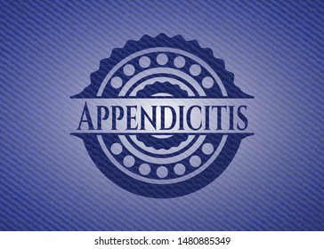 Appendicitis with denim texture. Vector Illustration. Detailed.