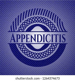 Appendicitis emblem with denim texture