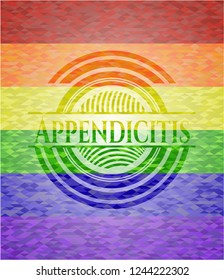 Appendicitis lgbt colors emblem 