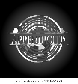 Appendicitis on grey camo pattern