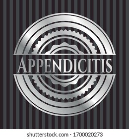 Appendicitis silver badge or emblem. Vector Illustration. Mosaic.