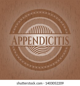 Appendicitis wood emblem. Retro. Vector Illustration.