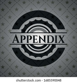 Appendix black emblem. Vector Illustration. Detailed.