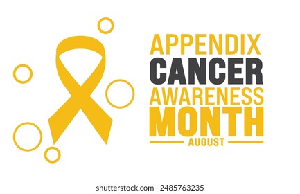 Appendix Cancer Awareness Month background template. Holiday concept. Health awareness Banner poster, flyer and background design with text inscription vector illustration.