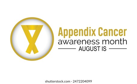 Appendix Cancer Awareness Month is observed every year on August. banner design template Vector illustration background design.