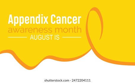 Appendix Cancer Awareness Month is observed every year on August. banner design template Vector illustration background design.