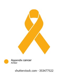 Appendix Cancer Ribbon Vector