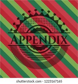 Appendix christmas colors style emblem.