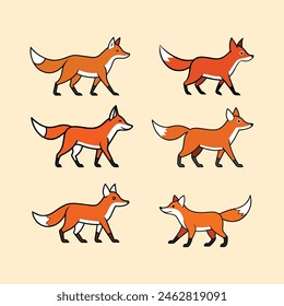 Appenzeller fox walks icon vector illustration