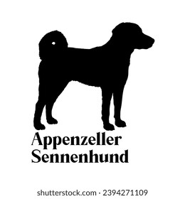 Appenzeller Sennenhund Dog silhouette dog breeds logo dog monogram logo dog face vector