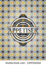Appetiser arabic style emblem. Arabesque decoration.