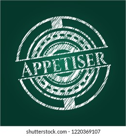 Appetiser with chalkboard texture