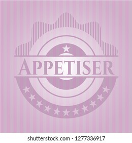 Appetiser pink emblem. Retro