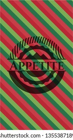 Appetite christmas badge background.