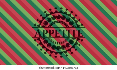 Appetite christmas emblem. Vector Illustration. Detailed.