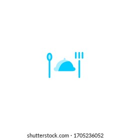 appetite icon. simple, flat, blue. medical and health icon.