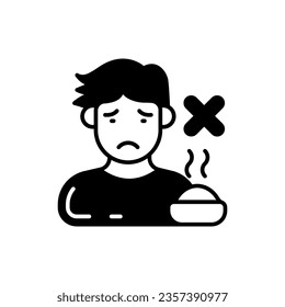 Appetite Lose icon in vector. Illustration