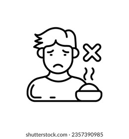 Appetit Lose Symbol in Vektorgrafik. Illustration