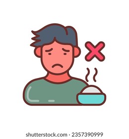 Appetite Lose icon in vector. Illustration