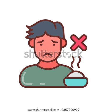 Appetite Lose icon in vector. Illustration