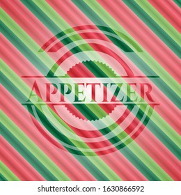 Appetizer christmas emblem. Vector Illustration. Detailed.