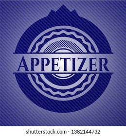 Appetizer emblem with jean high quality background