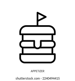 appetizer icon. Line Art Style Design Isolated On White Background